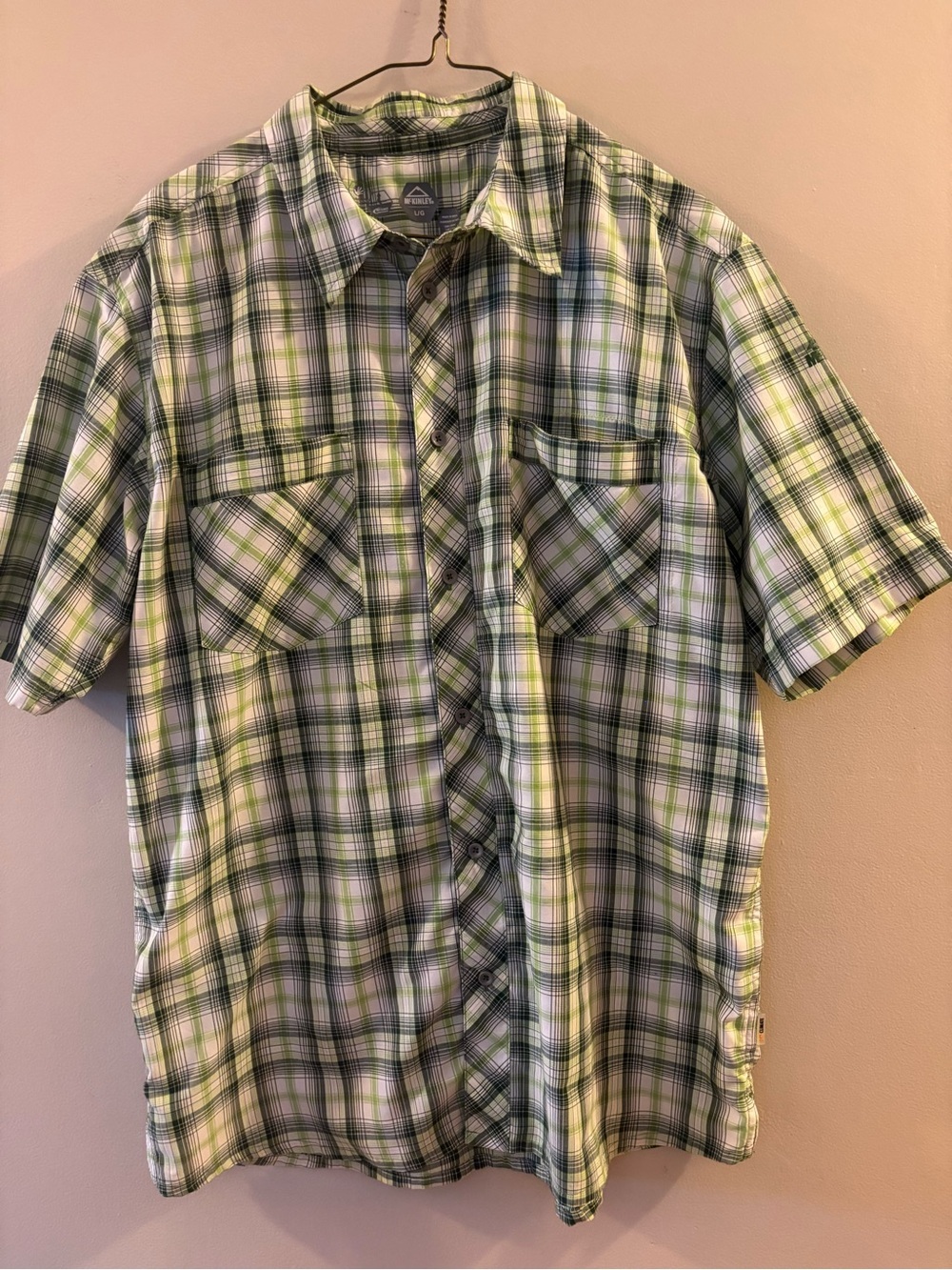 McKINLEY bundle Dry Plus Plaid short sleeve Outdoor Button Up shirts Men’s Sz L - Picture 5 of 14